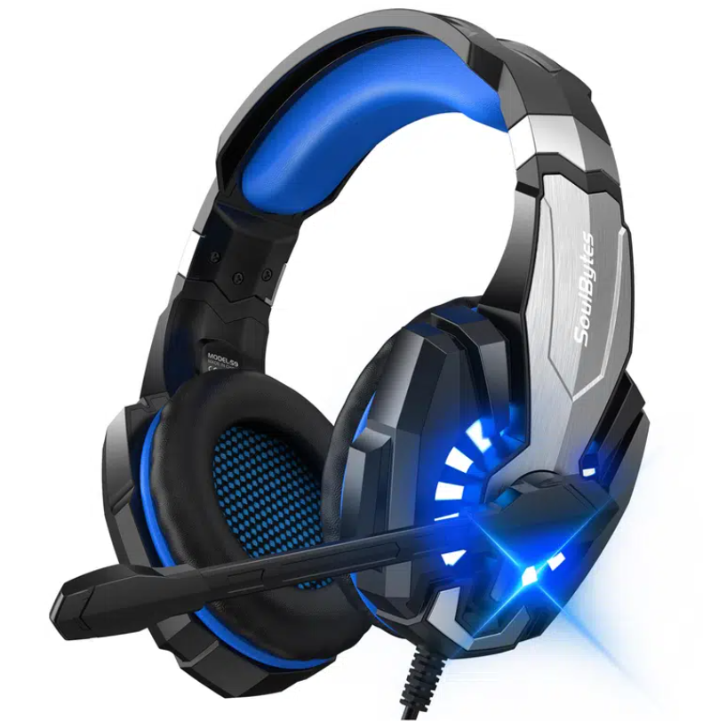 

Headphones SoulBytes S9 Stereo Gaming Headset for PS4 PC Xbox One PS5, Blue