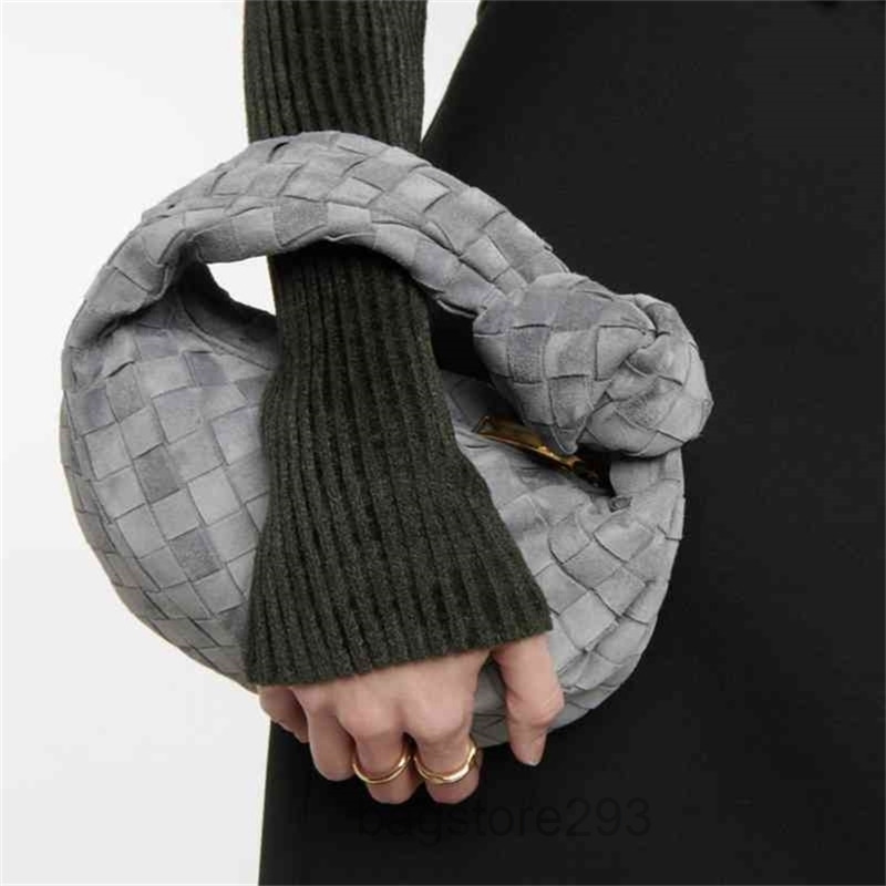 

DMW Handbags Designer Venetas Bottegas buyer's shop grey suede Jodie Handbag Tote Bag PX 2022, Gray