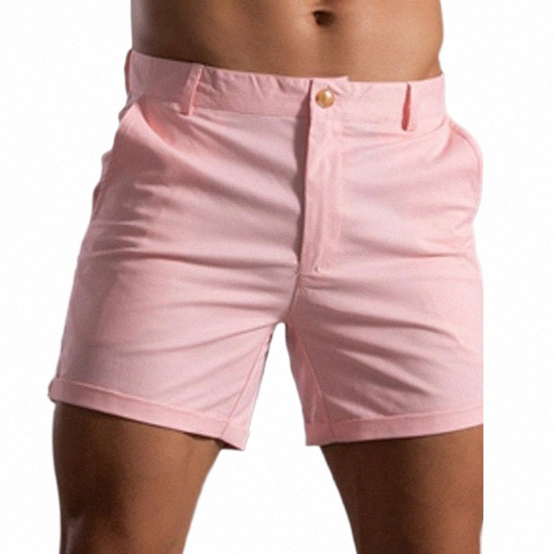 

men's Shorts Name Brand For Men White Linen 9 Inch Inseam Mens Summer Solid Color Blue Slip ToddlerMen's Men'sMen's L3j3#, Pink