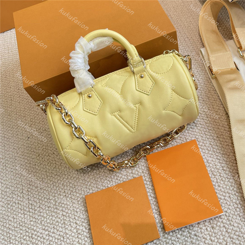 

Women Designer Cross Body Bags Barrel Totes Handbags Papillon BB Shoulder Bag Mens Luxury Crossbody Leather Trunk Bubblegram Purses Tote Bag, Blue