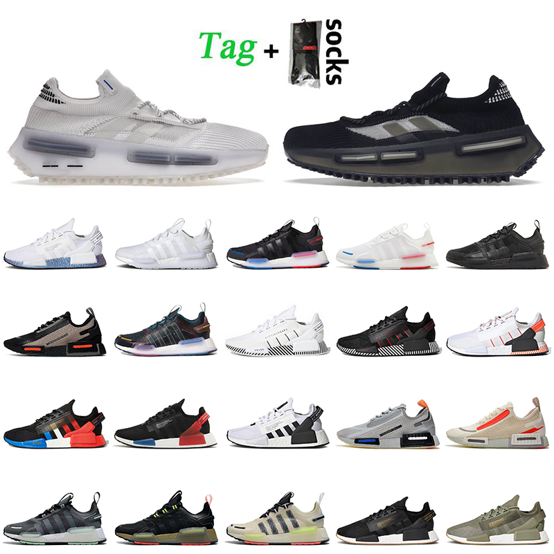 NMDS1 Edition 1 Femmes Men NMDS1 Chaussures de course 2022 NMD R1 V2 V3 OG Black White Runner Sneakers Legacy Green Dazzle Camo Cyan Onix Blue Bl