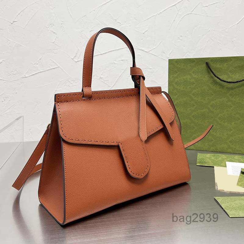 

Evening Bags Shoulder Bag Marmon Handbags Purse Flip Crossbody Bags Removable Strap Genuine Leather Thread Clemence Large Capacity Pocket Pl