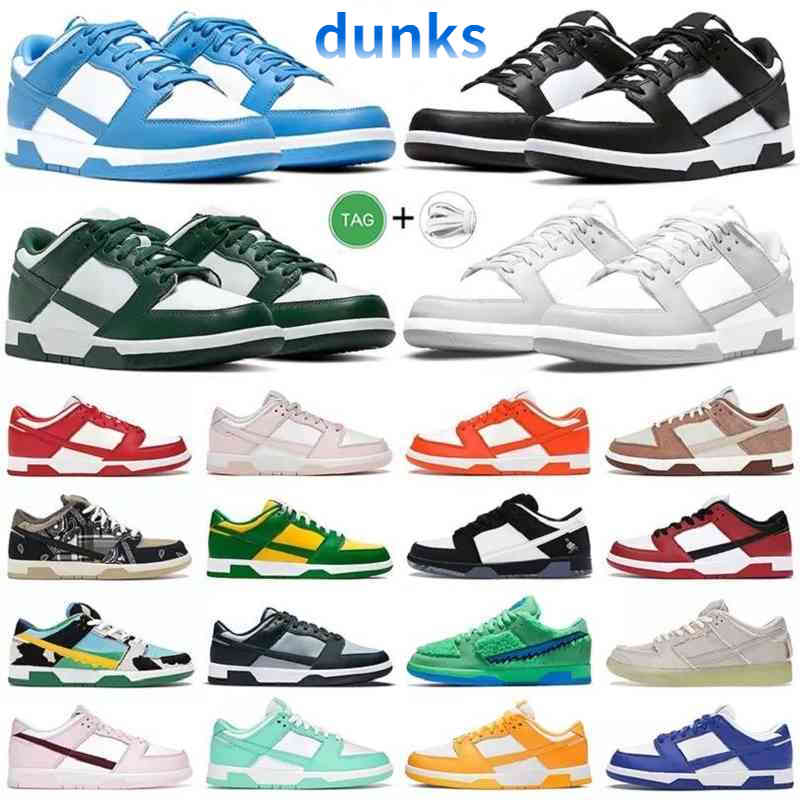 

casual low dunks shoes panda men women sneakers GAI White Black UNC Photon Dust Green Apple Sail Grey Fog Syracuse Michigan strange love Kentucky pink, Color#19