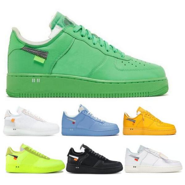 

Airforces 1 Low Off Running Shoes For Men Women Brooklyn MCA University Blue Gold Volt Moma Complexcons 2022 Authentic Trainers Sneakers, Black