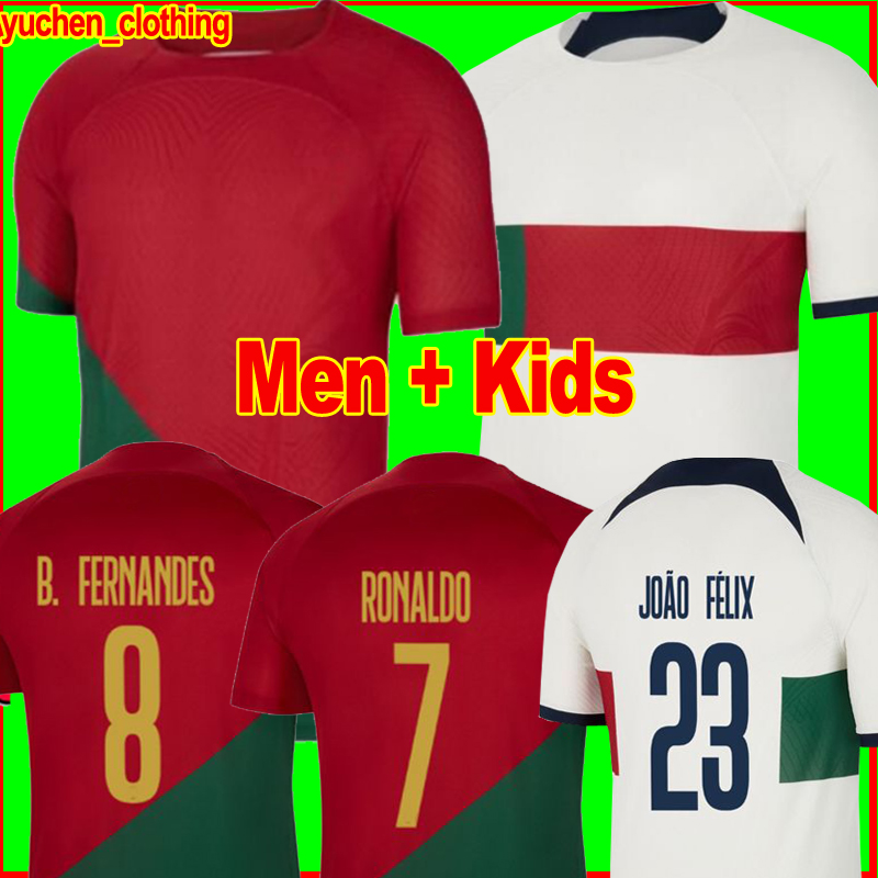 

2022 2023 Portuguese soccer jersey Bruno FERNANDES DIOGO J. DANILO Portuguesa Retro 22 23 Joao Felix Football shirt BERNARDO Portugieser Men Kids Kit uniform sets, 22-23 home