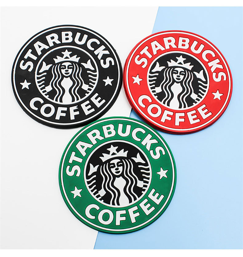 

Starbucks Mats Pads PVC soft non-slip coaster coffee heat insulation table mat cute and exquisite pattern tea coaster