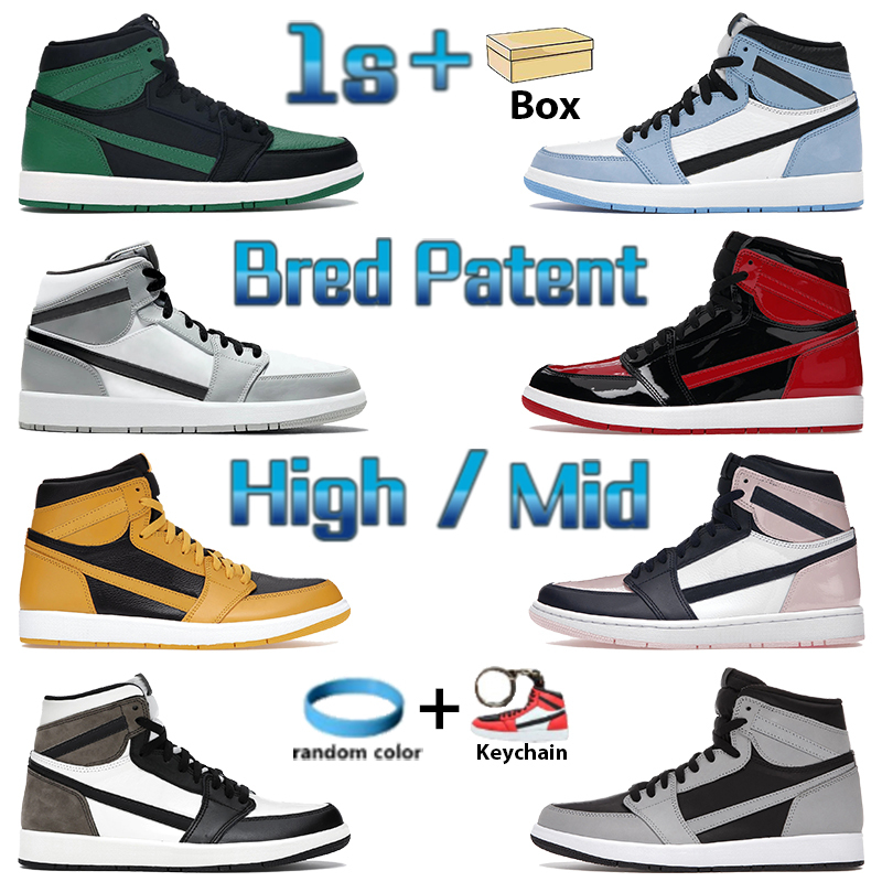 

Golf shoe Basketball Shoes Sneakers Sneaker Trainers Light Smoke Grey Black White University Blue Shadow Unc Dark Mocha High Mid 1 1S Bred Patent Men, 33. unc to chicago