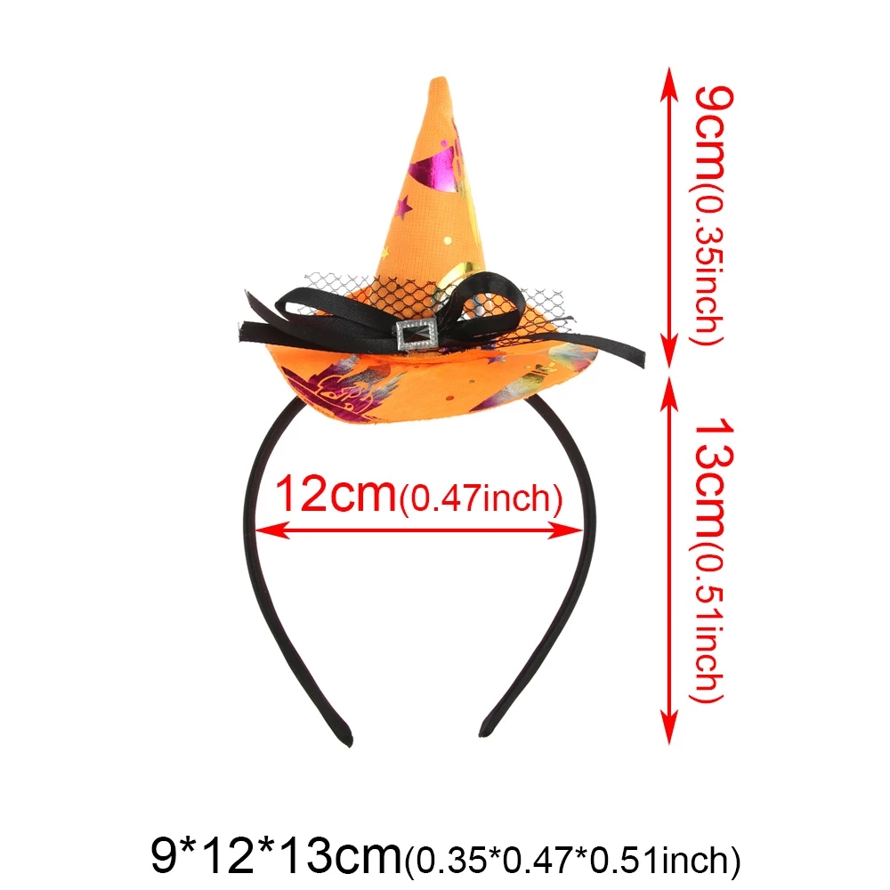 Party Decoration Halloween Pumpkin Headband Orange Witch Cosplay Headdress Christmas Party Props Hair Accessories Hat GC0831