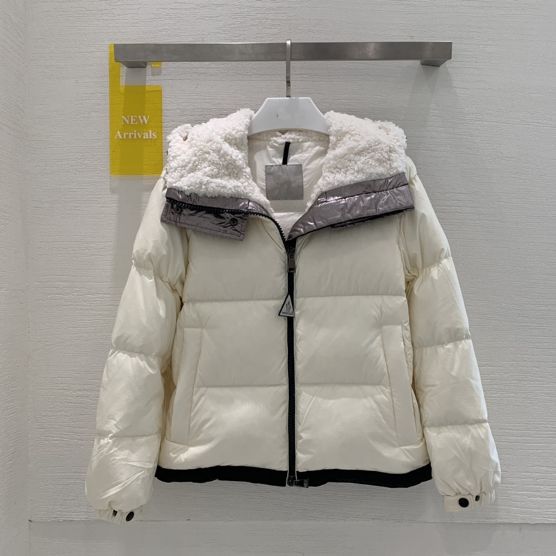 2023 Luxury France Mens down jacket Letter Monclair Logo Knitted women Parkas Panel Casual coats Bomber jackets Designers Men S Clothing 005
