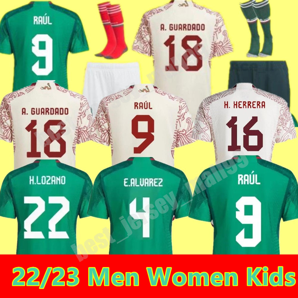 

2022 2023 Mexico soccer jersey H.LOSANO GUARDADO CHICHARITO G DOS SANTOS 22 23 football shirt tops men kids sets uniform camiseta de futbol, Home women