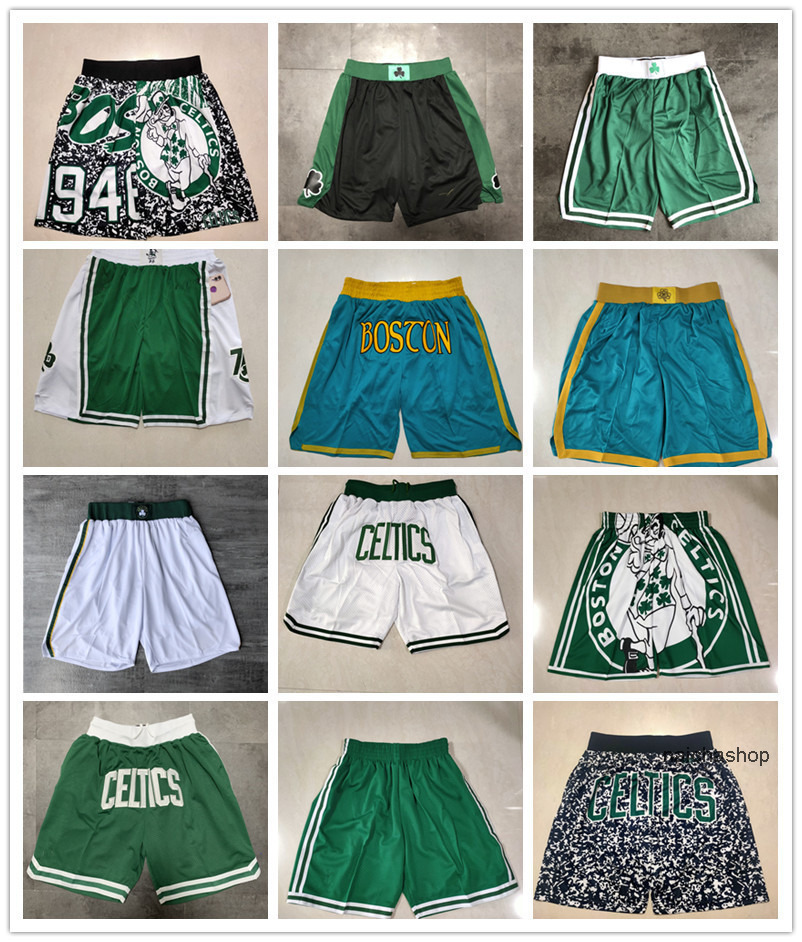 

Boston''Celtics''men Throwback Basketball Shorts pocket''nba''jersey, Color
