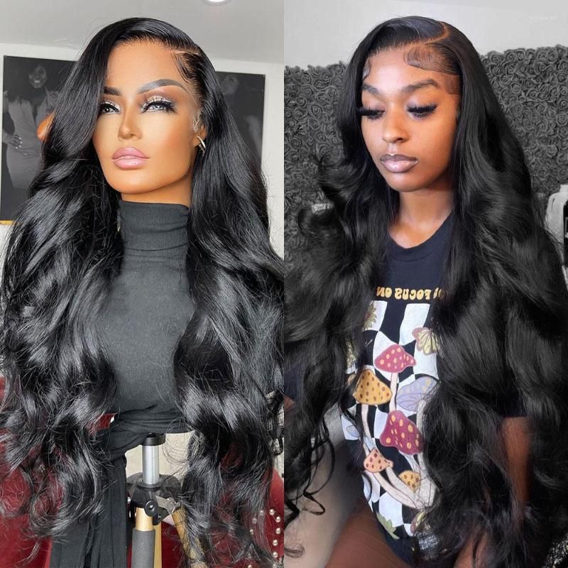 

360 150% Full Lace Frontal Wigs Body Wave Wig Human Hair Brazilian 30 40inch 4x4 Transparent Closure for Women with Baby Hair, As the picture shows
