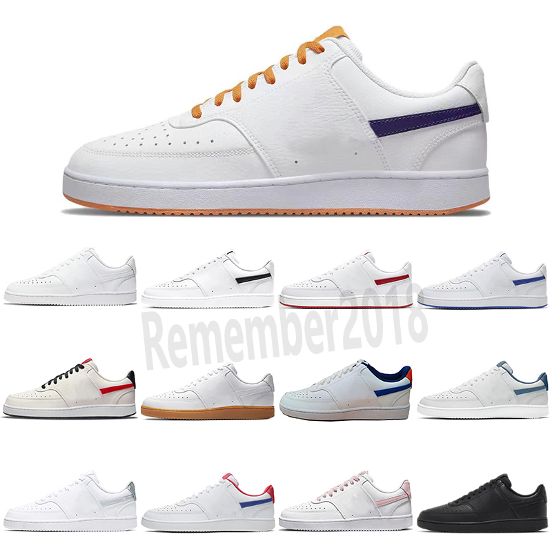 

Mens Women Designer Low Court Vision Outdoor Shoes Trainers Sports Sneakers Triple White Black Game Royal Navy Rose Pink Sail University Red Sneakers R5, # 9