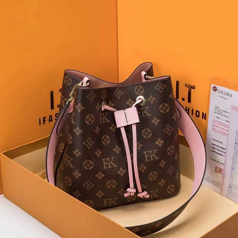 hot luxurys designers NEONOE Bucket Shoulder Bags flower Purses louiseity Women Tote Brand Letter viutonity Genuine Leather Handbags vuttons