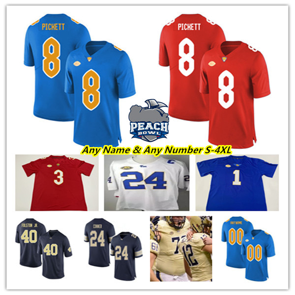 

Pittsburgh Pitt College Football Jerseys Kedon Slovis Nick Patti Israel Abanikanda Jared Wayne SirVocea Dennis Kenny Pickett Konata Mumpfield Gavin Bartholomew, Men red