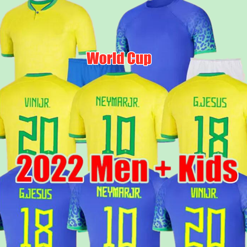 

2022 soccer jersey Camiseta de futbol VINI JR. PAQUETA BRAZILS PELE RAFINHA football shirt JESUS RICHARLISON brasil 22 23 maillots football men and kids SETS, Home women
