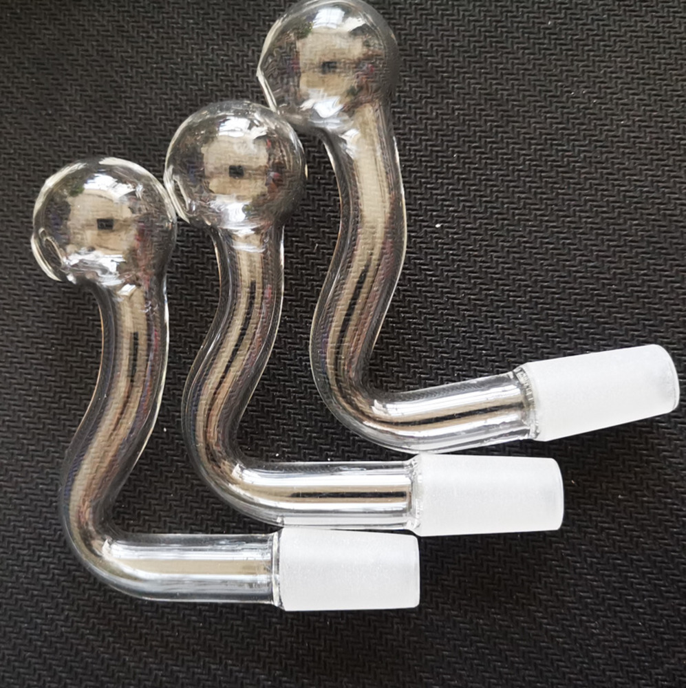 

Wholesale Colorful Glass Oil Burner Smoking Pipes 14mm 18mm Female Clear OilBurner pipes banger Nail bowl