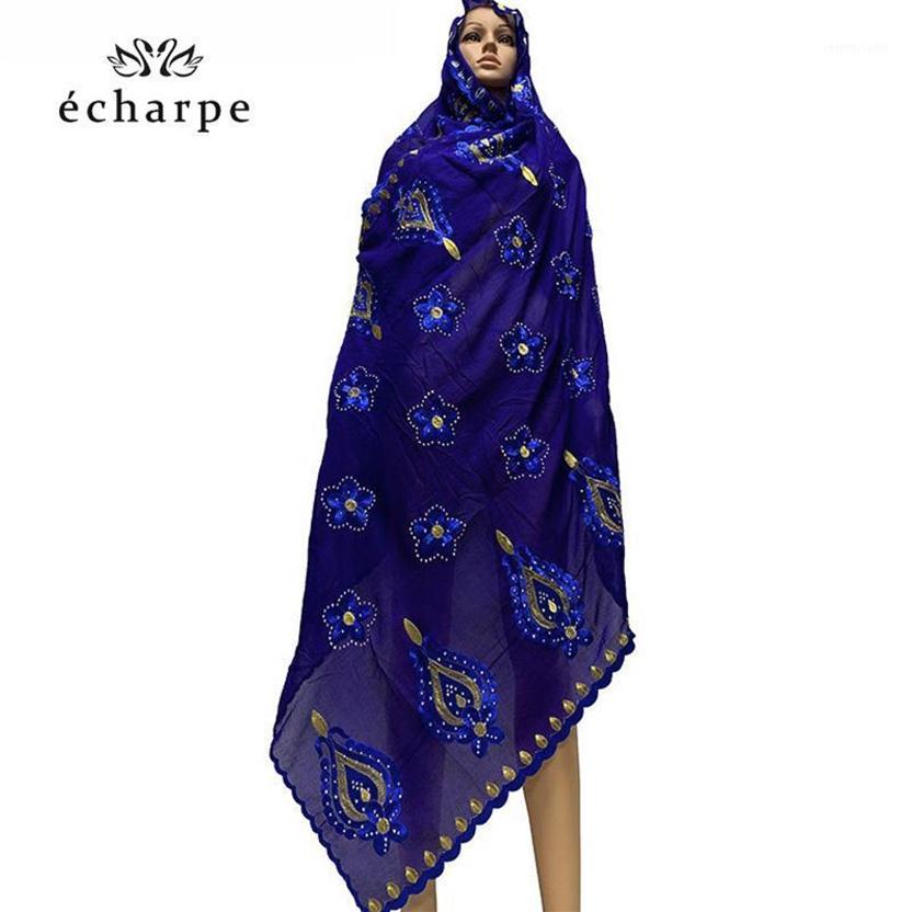 

Scarves 2021 African Women 100% Cotton Scarf Muslim Hijab Scarfs Big Size For Shawls Pray Shawls1285E