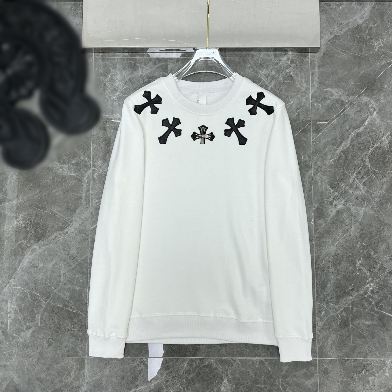 

Mens designer sweatshirts arm bone print letters hip-hop hoodies men and women white hoodie fleece sweater trapstar