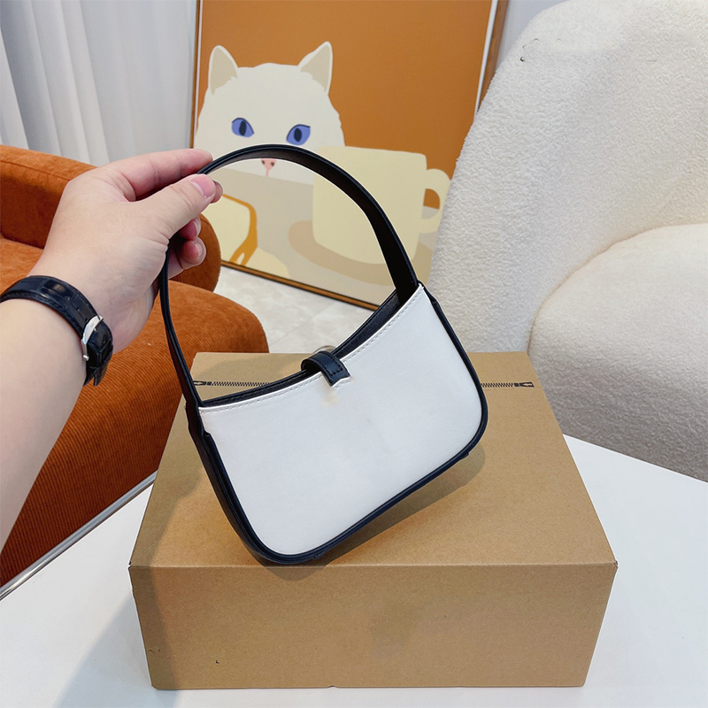 

NEW top woman designer bag classic leather underarm bag lady shoulder bags fashion luxurys portable handbag crossbody purse card holder handbags wallet, Black