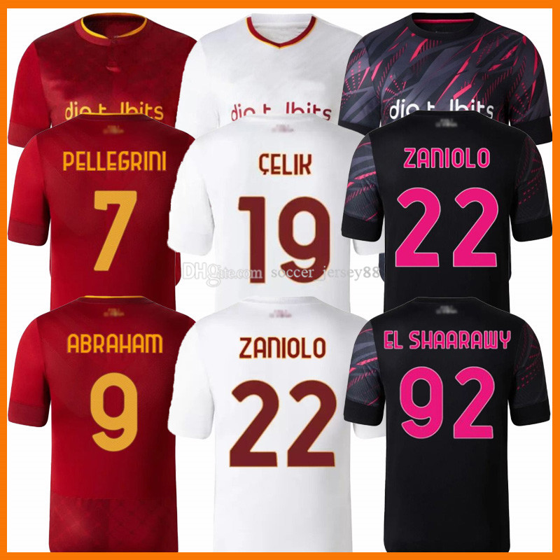 

22 23 belotti CELIK SOCCER JERSEYS DYBALA home Pellegrini Abraham 2022 2023 Wijnaldum Zaniolo MANCINI KUMBULLA men kids kit FOOTBALL roma EL SHAARAWY Uniform, Men home