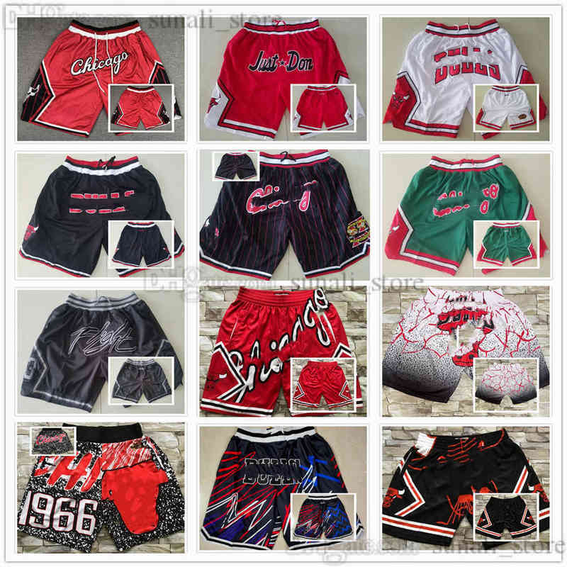 

Men's Shorts 2022 Chicago''Bulls''men Retro Basketball Shorts Zip Pocket Team Pants White Red Black Stripe Nikola Vucevic DeMar DeRozan Lonzo Ball Alex