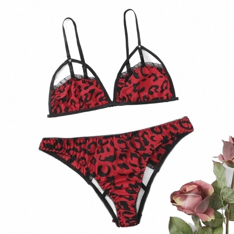 

sexy Lace Lingerie Silk Underwear Sleepwear Pajamas Satin Flower Clothes Set Push Up Two Piece Sets Bras n4CV#, Red
