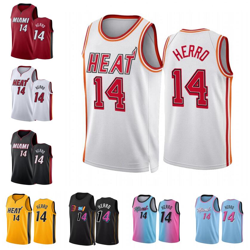 

Basketball Jerseys Tyler Herro 2022-23 season white black city Men Women Youth jersey, With logo