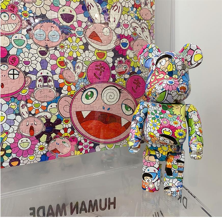 Bearbrick lumière luxe wanghong village violence bloc de construction ours salon meuble TV poupée décoration cave à vin manuel fa239s