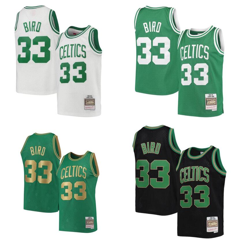 

Basketball Jerseys Larry Bird Mitchell & Ness Hardwoods Classics retro Men Women Youth throwback jersey, With logo
