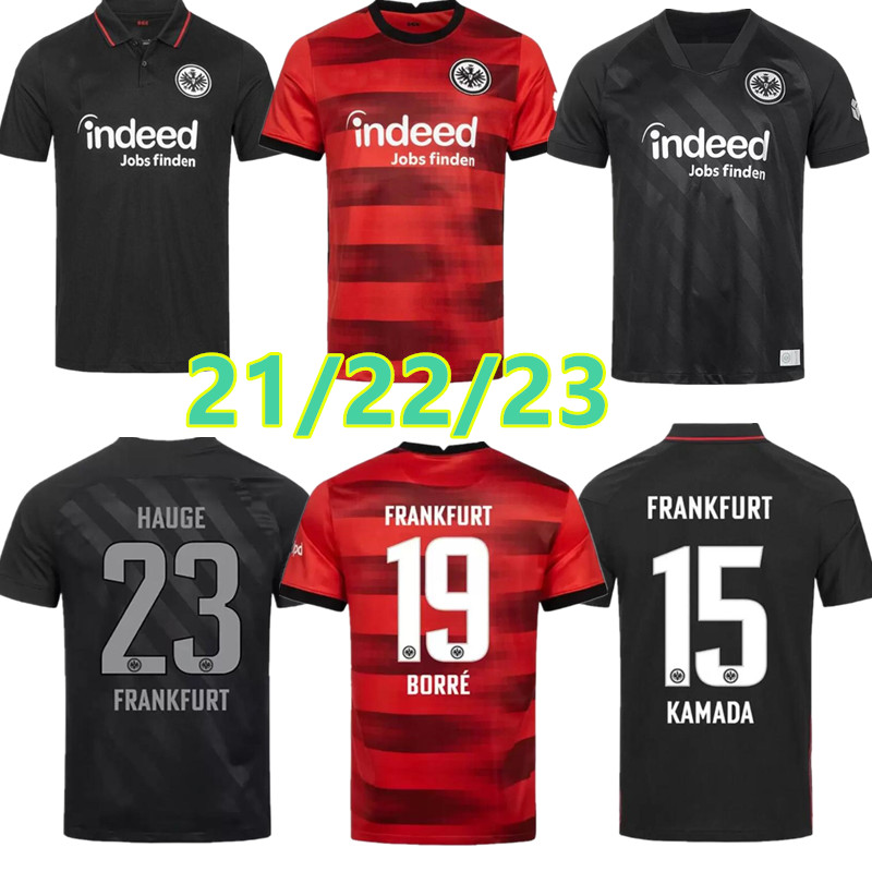 

21/22/23 Eintracht Frankfurt Soccer Jerseys 2021 KOSTIC SOW KLAMMERS HINTEREGGER KAMADA BORRE shirt RODE ACHE MAN Football Uniform, Red