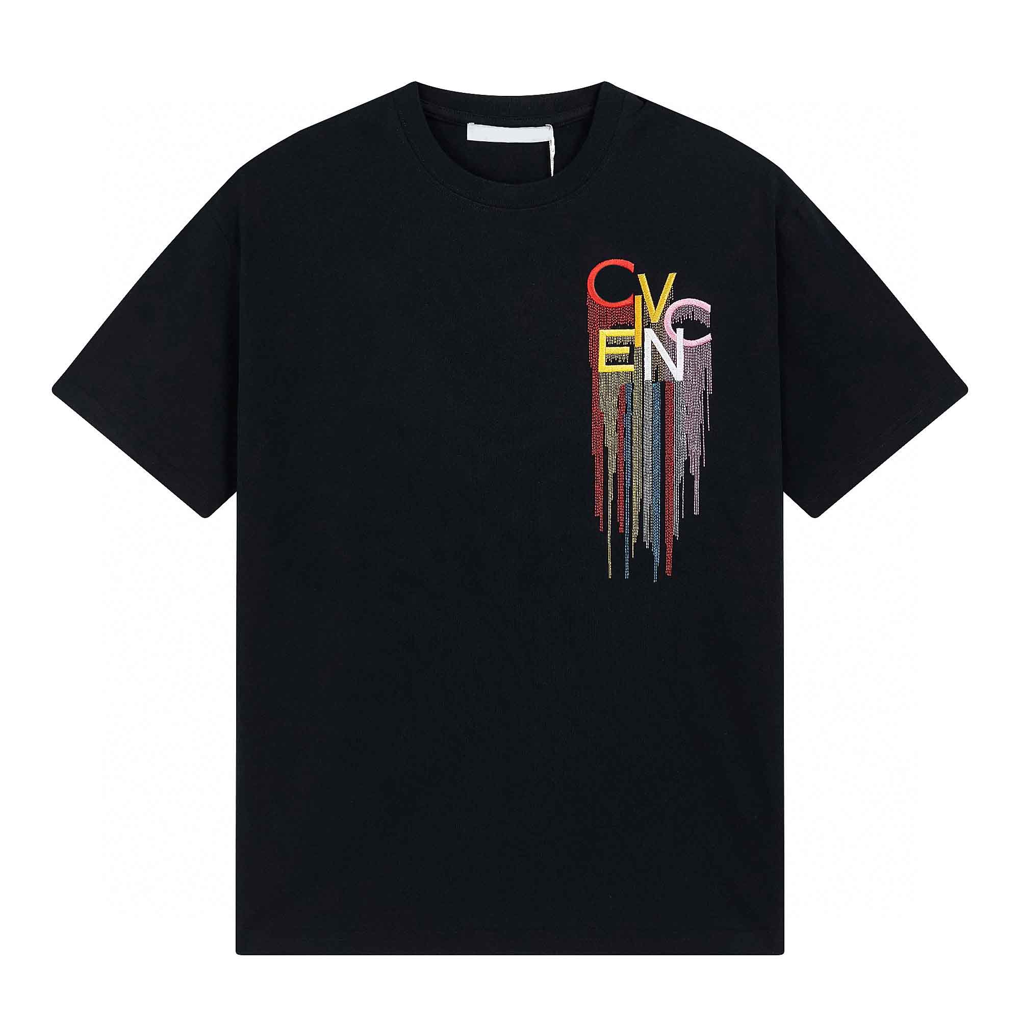 

Men's Plus Tees & Polos Round neck embroidered and printed polar style summer wear with street pure cotton q1e