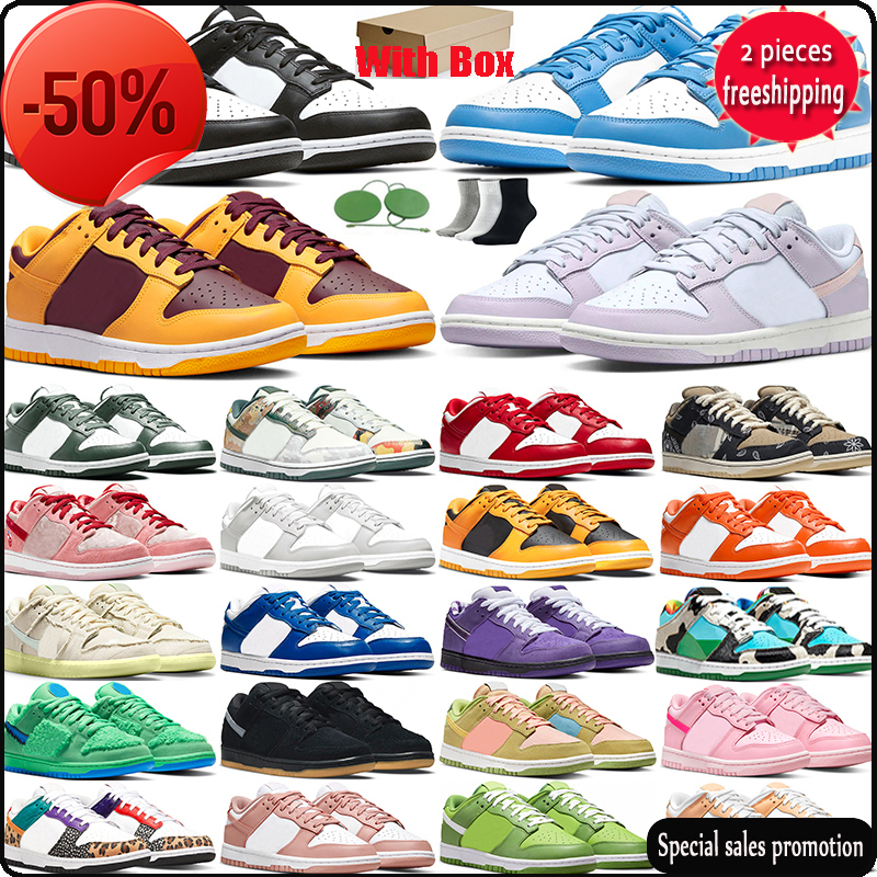 

Running Shoes with Box Dunks Black White Panda Unc Grey Fog Patchwork Varsity Green Mummy Triple Pink Orange Pearl Syracuse Kermit Purple, Michigan