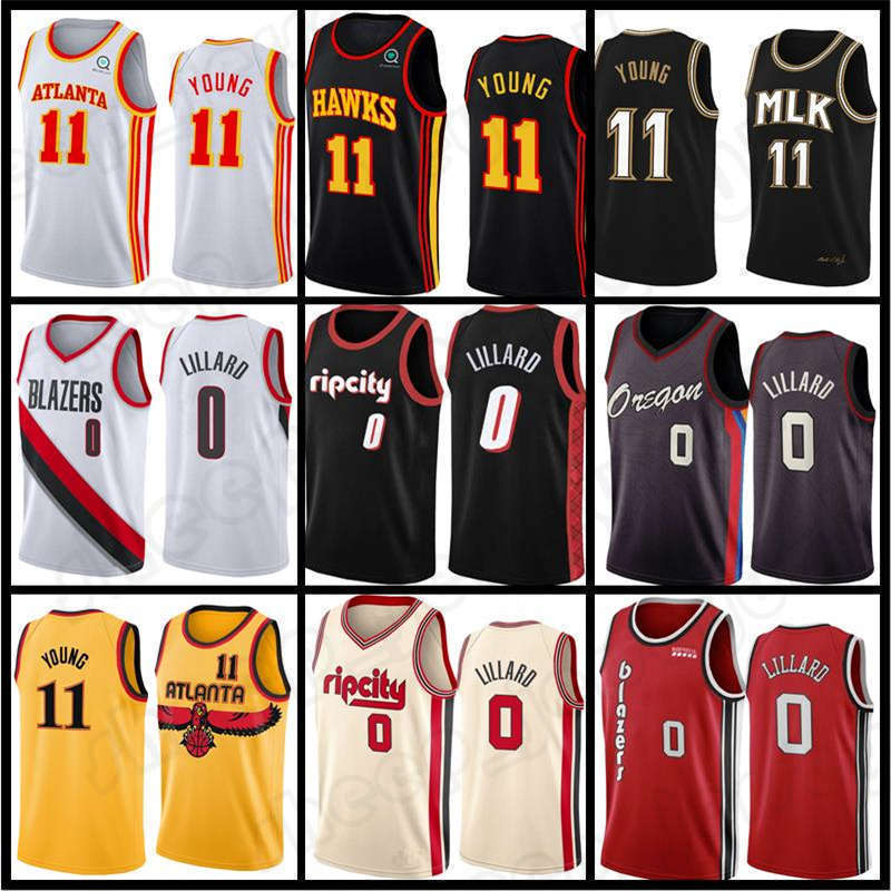 

Jersey Basketball''nba''Atlanta''Hawks''Trae 11 Young Portland''Trail''Blazers''Damian 0 Lillard Retro Spud 4 Webb, Men jersey