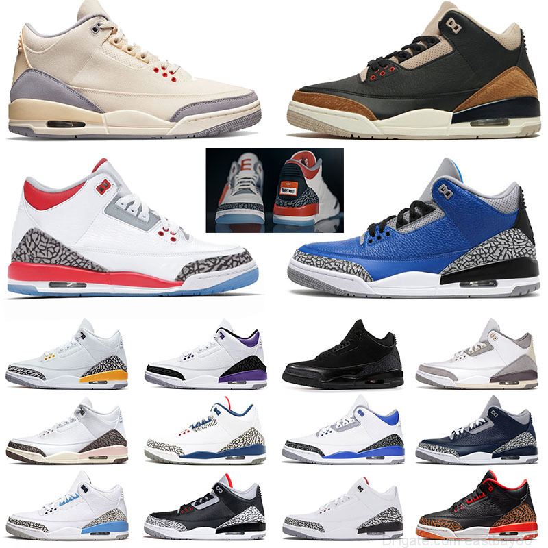 

Basketball Shoes Sports Sneakers Trainers Designer Desert Elephant Muslin Shady Mens Womens Jumpman 3 3s Neapolitan Kumquat Unc Fragment, 36-47 neapolitan
