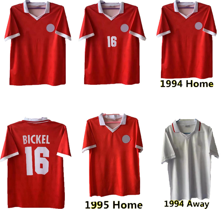 

soccer jerseys 1994 1995 SWISS Retro vintage 94 95 football shirt classic Switzerland home red away white BICKEL SFORZA GEIGER WICKY GRASSI KNUP HERR, Yellow