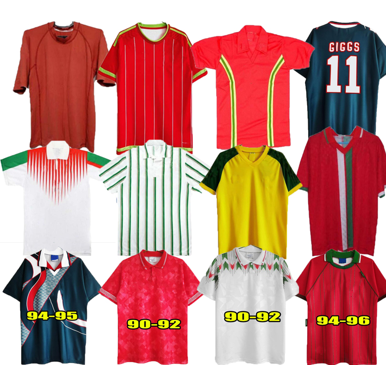 

Wales Retro soccer jerseys 1982 1990 1991 1992 1995 1996 1998 1994 bale 90 91 92 94 95 96 98 Giggs Hughes Saunders Rush Boden Speed vintage classic kits football shirt, Blue