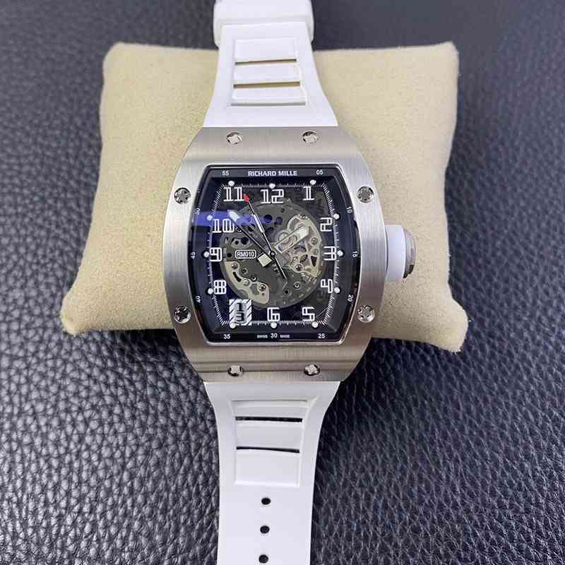 

Luxury Mens Mechanical Watch Richa Milles Rm010 Fully Automatic Movement Sapphire Mirror Rubber Watchband Swiss Wristwatches VT0K, Khaki