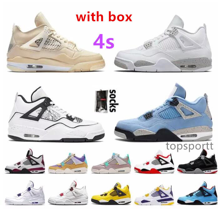 

Sail 4 4s Mens Basketball Shoes Sneakers Oreo University Blue Fire Red Thunder White Cement Black Cat Bred Infrared Zen Master Men Sports Women Trainers, Customize