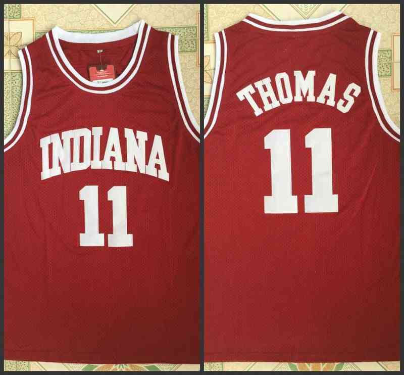 

College Indiana Hoosiers 11 Isiah Thomas Red College Basketball Jersey