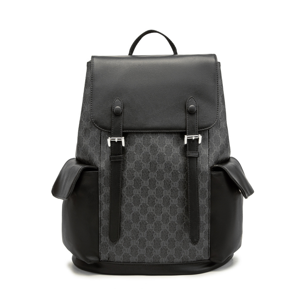 

Luxury Brand Designer Backpack Plaid Leather Fashion bag Men Women Travel Laptop Daypack Schoolbag Mochila Hombre Sac, Multi