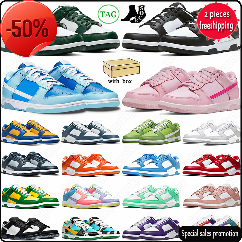 

Running Shoes with Box Men Women Dunked Unc Triple Pink Panda Orange Sb Dunks Lows Grey Fog White Black Team Green Gai Dunkes Mens Trainers, 18