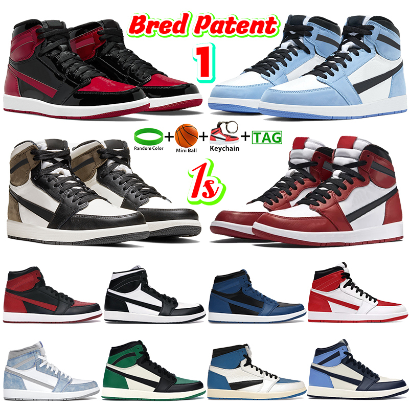 

Golf shoe Basketball Shoes Mens Shoe Women Sneakers University Blue Chicago Dark Mocha Shadow Black White Game Royal Banned Gai High 1 1S Bred Patent, #12- fragment x ts military blue