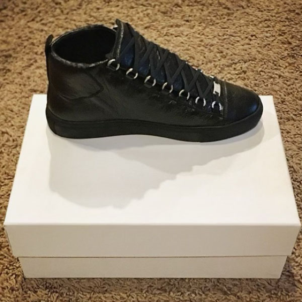 

Mens Casual shoes Sneakers Arena Flats Black leather Sneaker High Tops skate men Fashion Lace Up Shoe Wrinkled leather outdoor walking fastship, 13