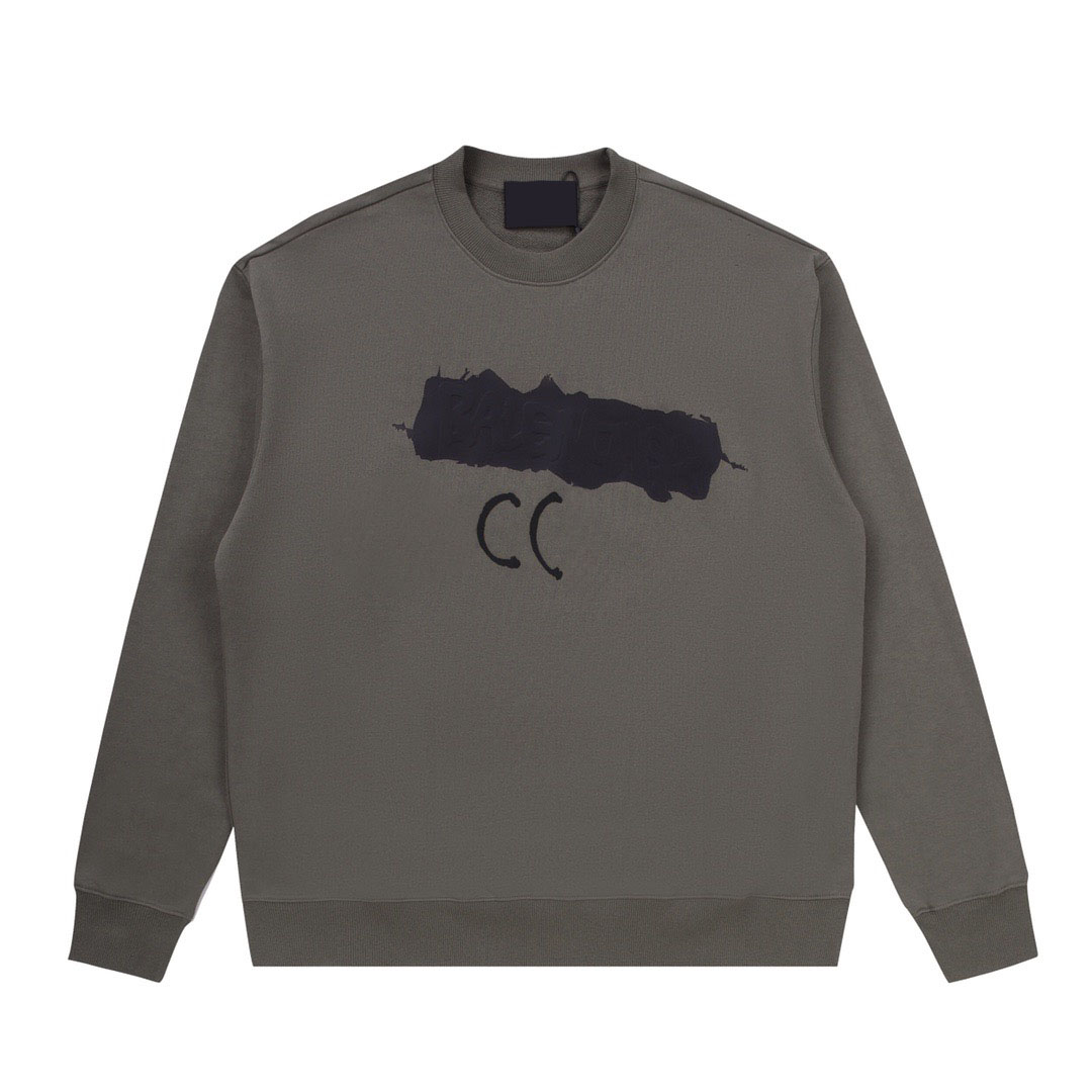 

Men's Plus Size Hoodies & Sweatshirts in autumn / winter 2022acquard knitting machine e Custom jnlarged detail crew neck cotton 45s453w, Black