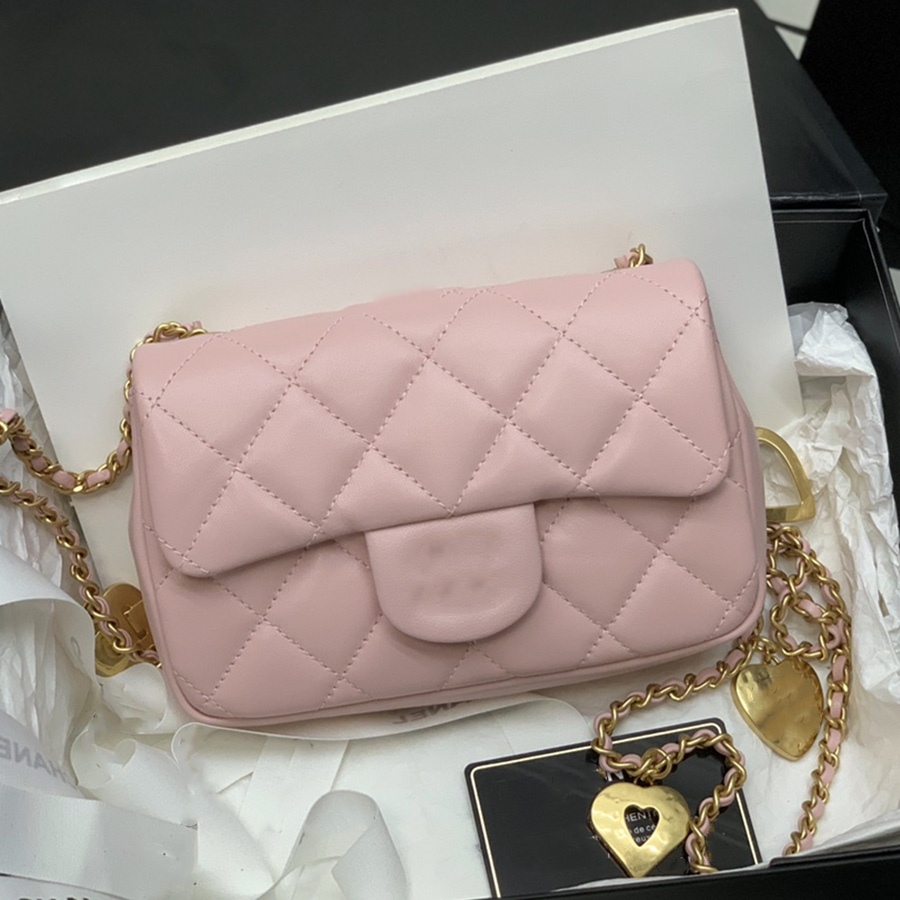 

10A Original quality Luxury goods designer bags 19cm and 20cm woman crossbody bag leather shoulder bag fashion chain flap Bagss lady clutch purse With box C066