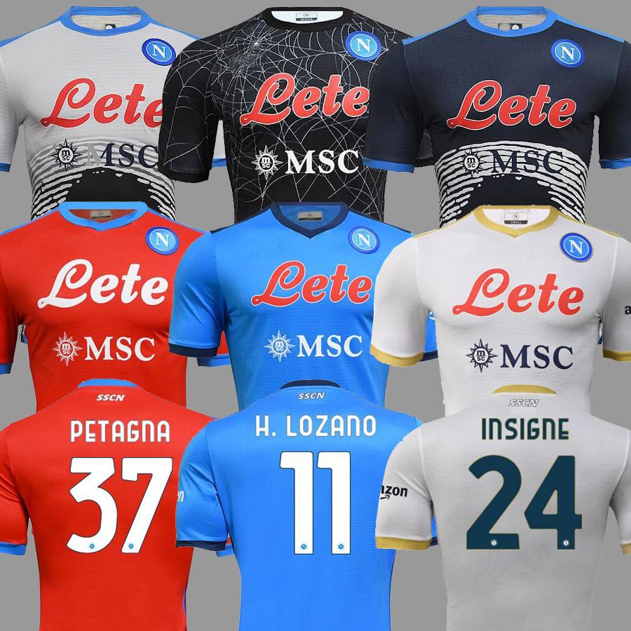 

soccer 2021 2022 Napoli Soccer Jerseys Halloween Burlon MARADONA Maglietta da calciatore OSIMHEN INSIGNE 21 22 SSC Naples MAGLIA MERTENS Men, 21 22 jersey