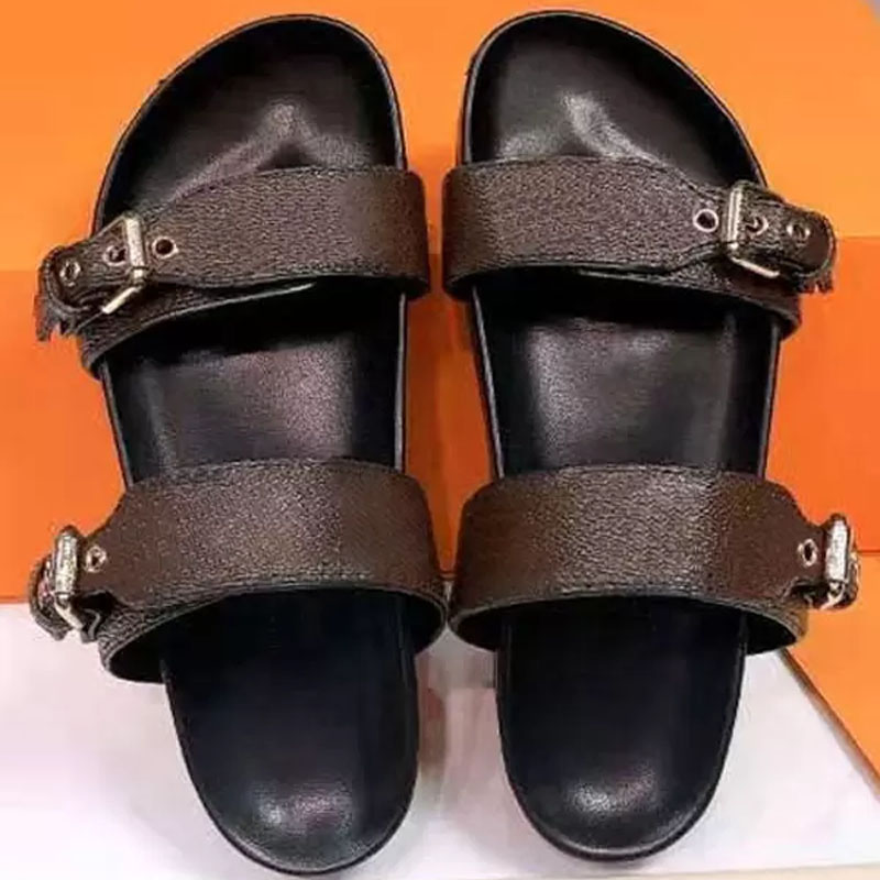 

Women Mens Home Shoes BOM DIA Sandals Adjusted Brown Flowers Slippers Beach Sandal SLIPPERS1A3R5G1