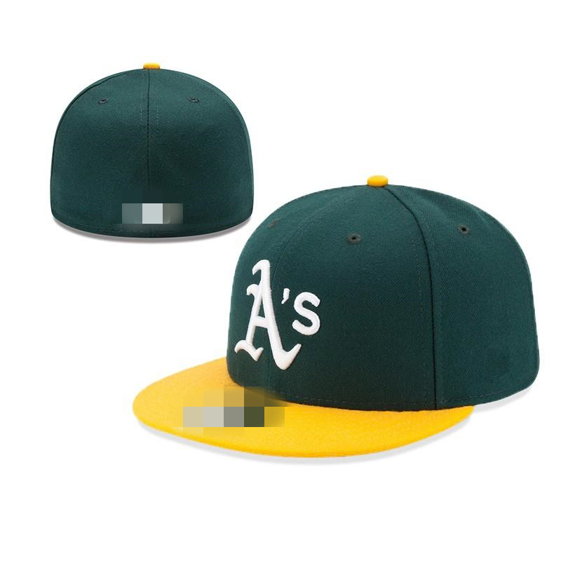 

Hip Hop Mens Sport Team Fitted Caps 2022 Popular On Field Full Closed Design Solid Color Letter A Green Yellow Color B A D SF Size Baseball Fitted Hats H15, 4@