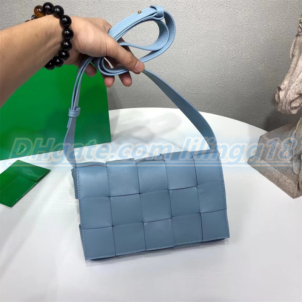 

Top hand woven leather shoulder bag Handbag Luxury designer multi color choice Women's handbags Shoulder woven pillow Clutch Bags, Paper box